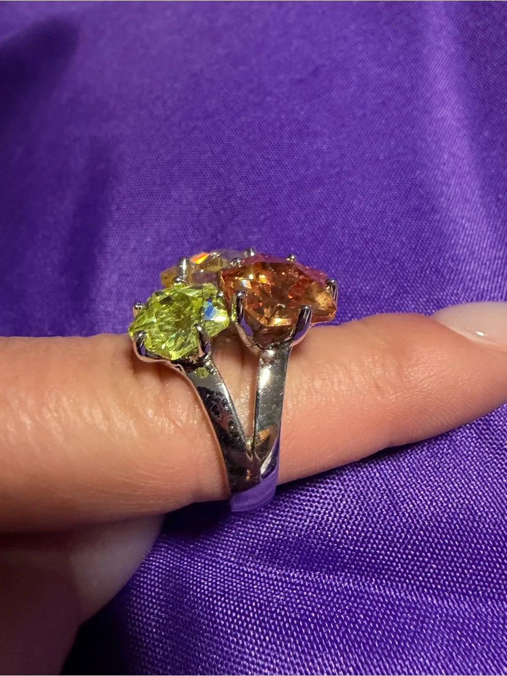 Park Lane Multicolor Crystal Statement Ring Size 8 New